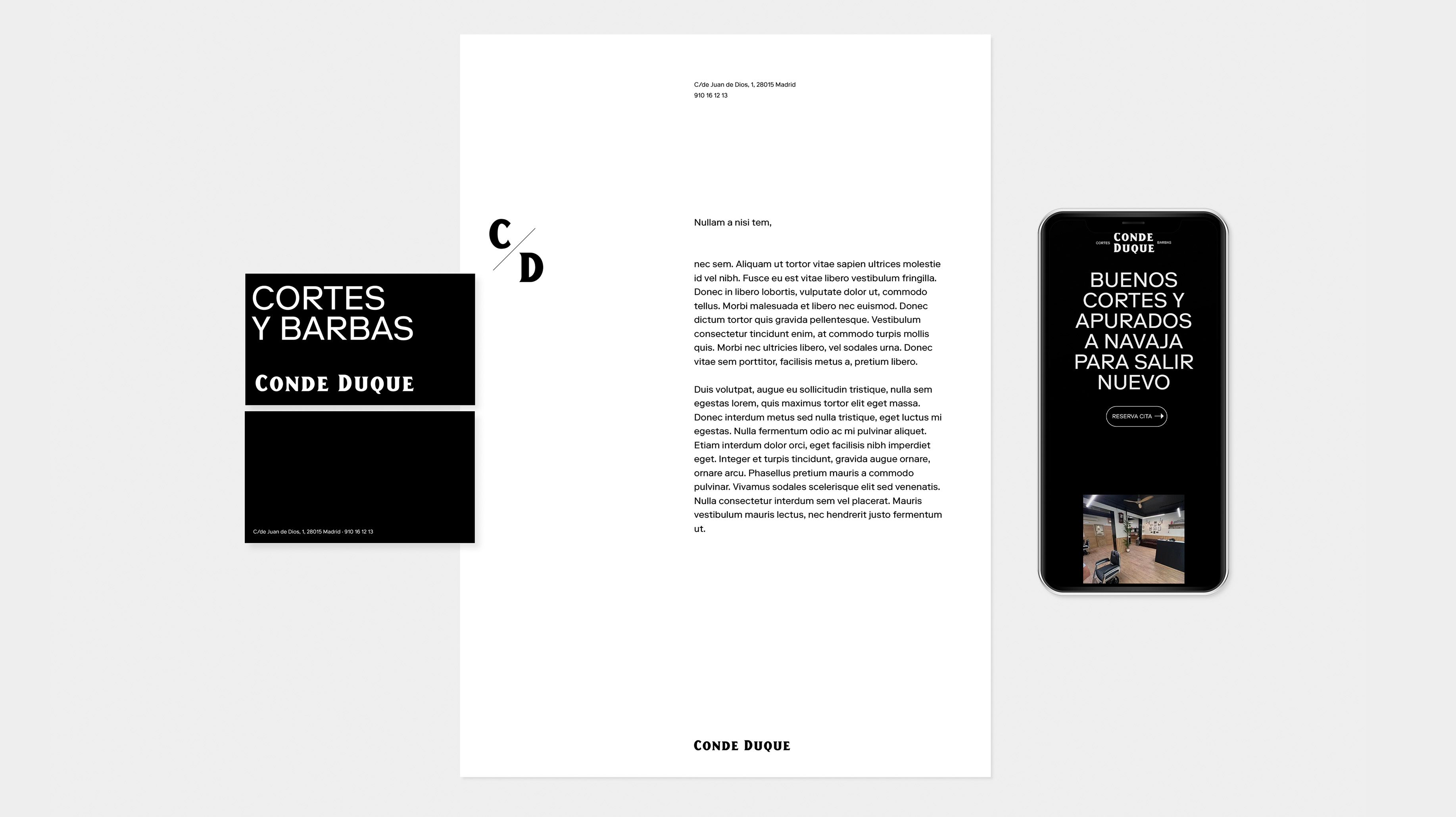 Papelería y web Conde Duque