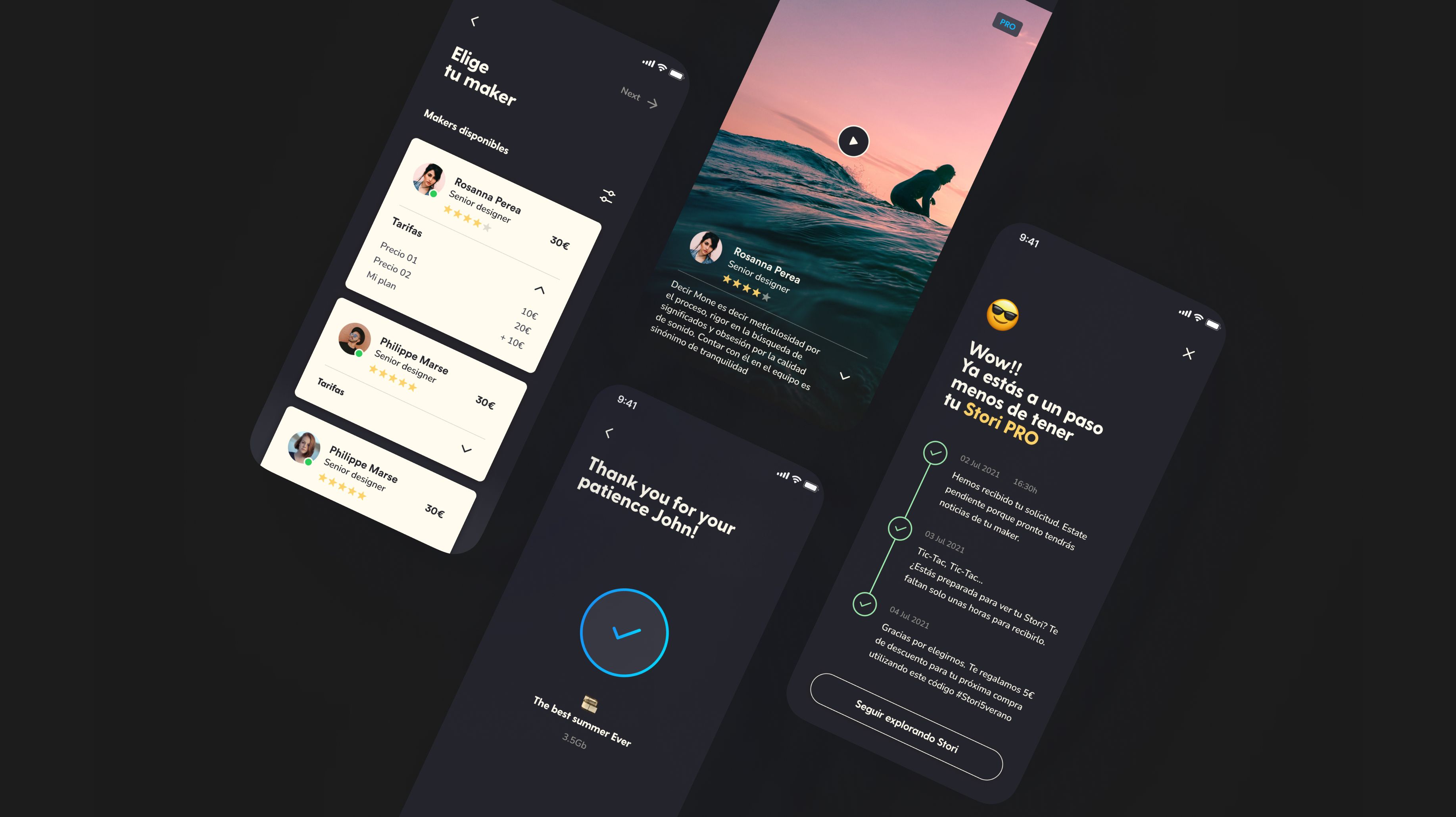 mockups Stori